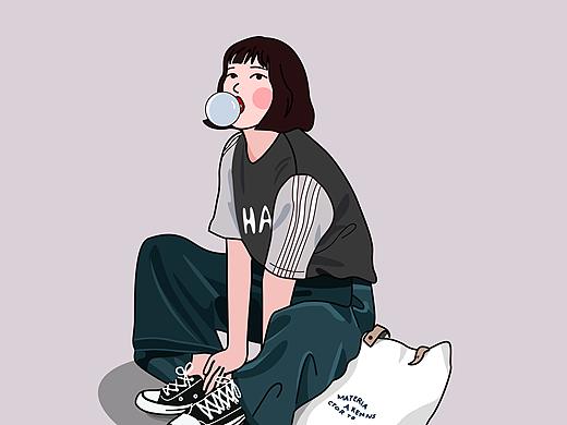 街拍韩国小姐姐(个人主页-ZMzI2NDcxNDA=) - 商业插画 - 站酷设计师猫眼儿原创素材 - 站酷ZCOOL