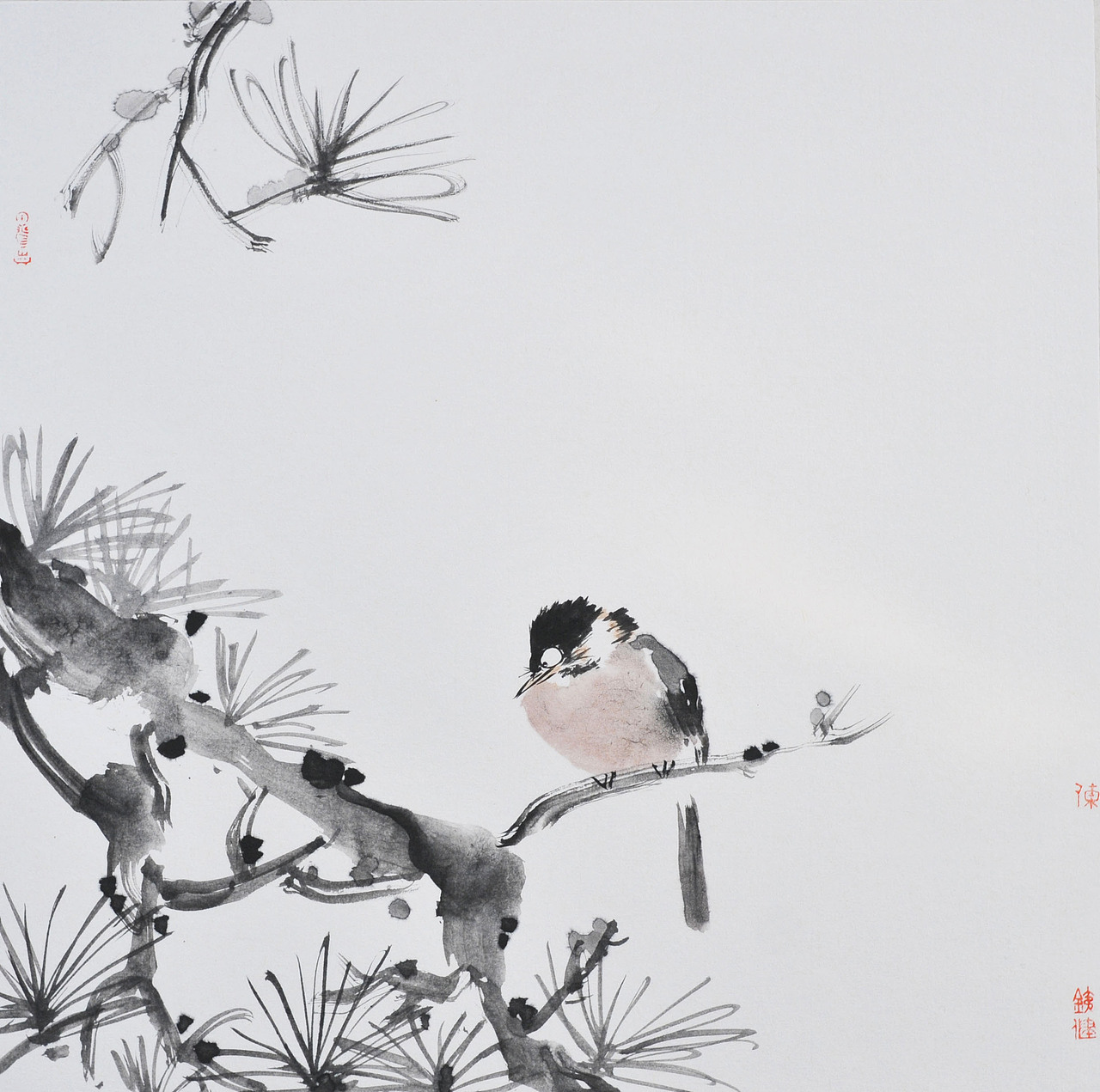 纸本水墨－花鸟作品（图ZMTQ5Njg4NTA0） - 绘画 - 站酷设计师茶舍原创素材 - 站酷ZCOOL