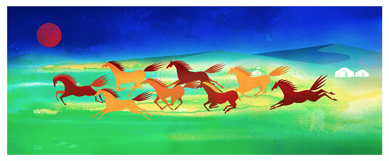 蒙古马（图ZMTkxNzUyNzU2） - 海报 - 站酷设计师优邦品牌设计原创素材 - 站酷ZCOOL