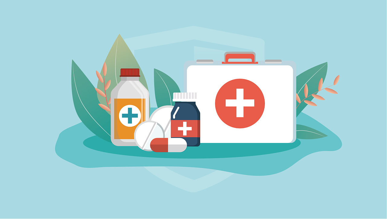 医疗医药医生主题原创矢量插画