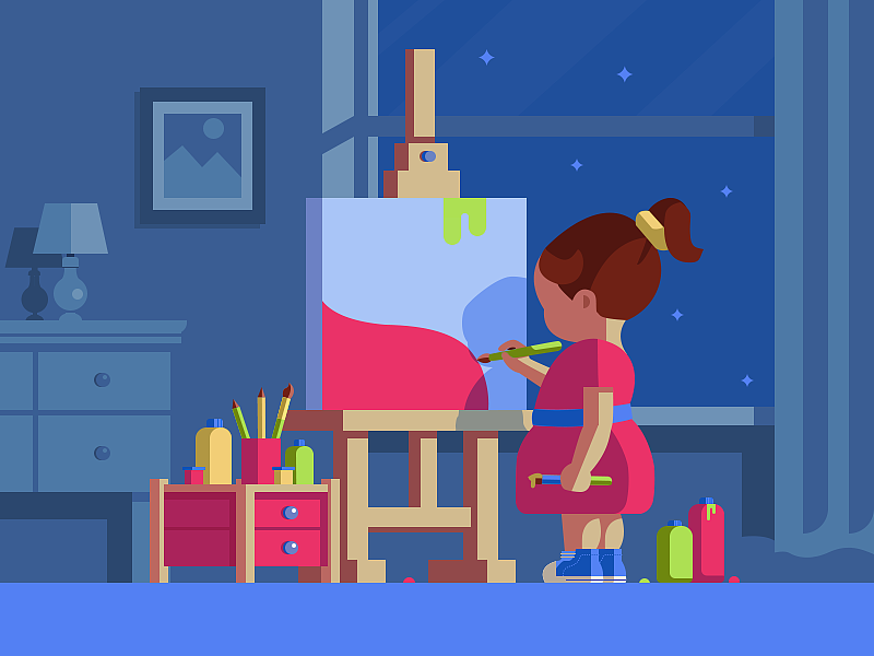 dribbble扁平化风格插画（图ZNjcxNTc0NTI=） - 艺术插画 - 站酷设计师满川风雨看潮生原创素材 - 站酷ZCOOL