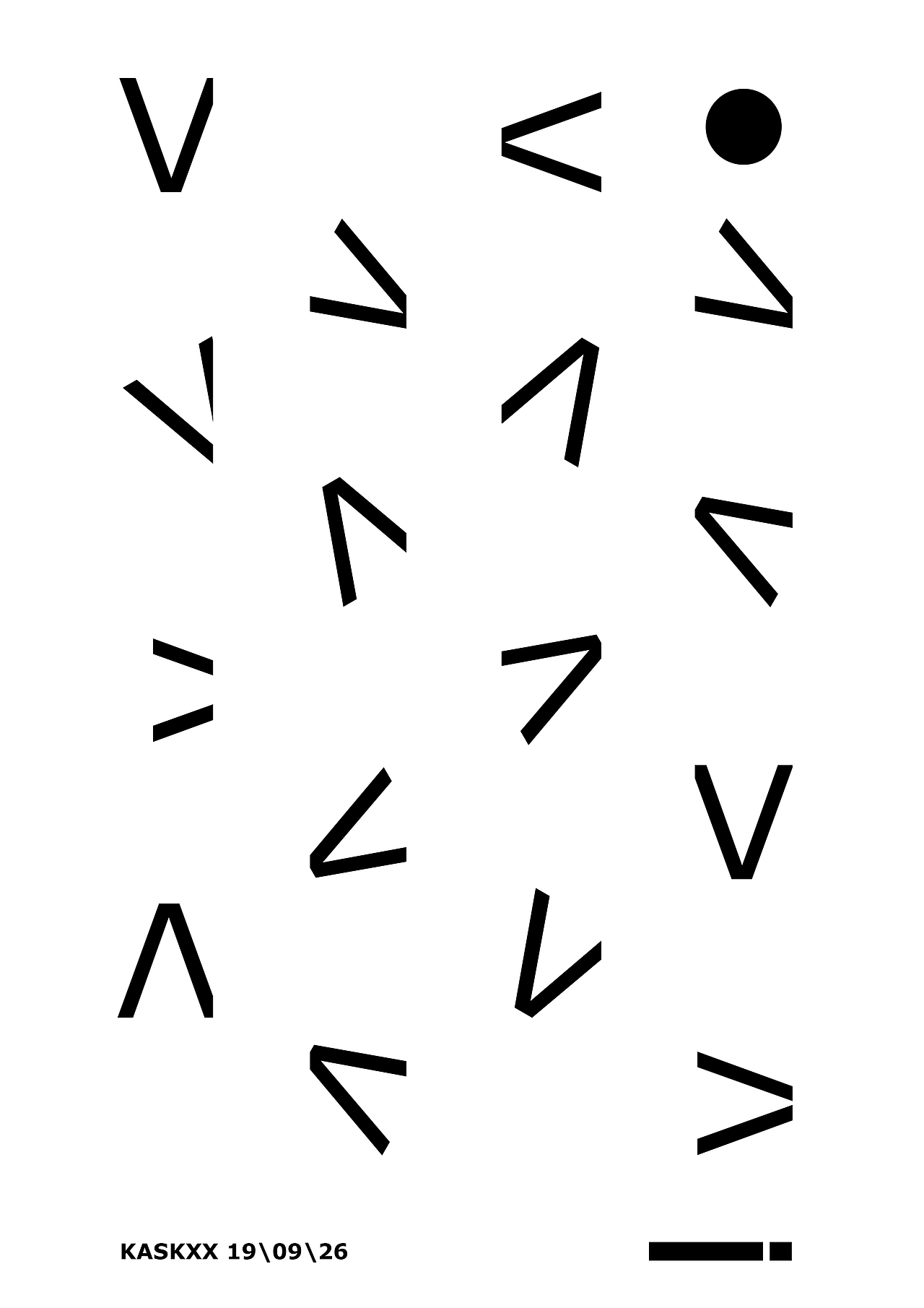 字母V极简海报练习