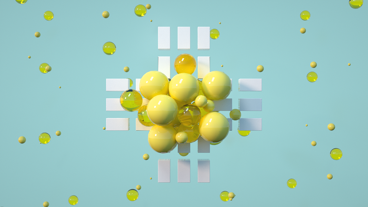 十字弹珠动画样片-c4d动画