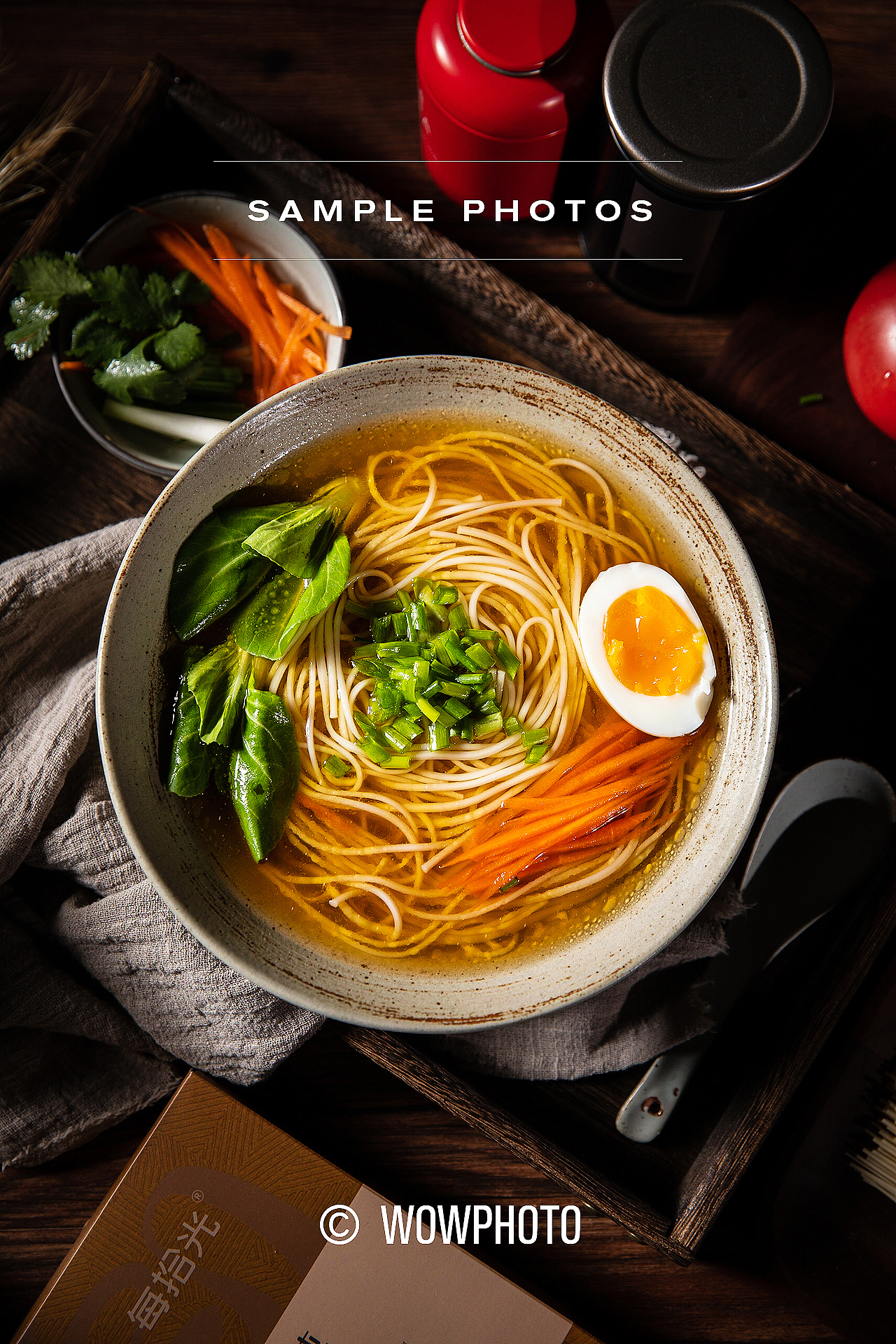 面条拍摄 干拌面 汤面暗调摄影