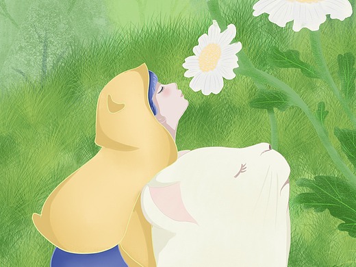 小清新插画【密林探花】