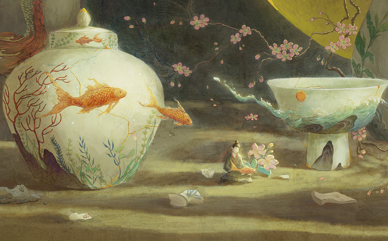 瓷（图ZMjc5MjQ0Nzc2） - 艺术插画 - 站酷设计师芝麻_汤圆_原创素材 - 站酷ZCOOL