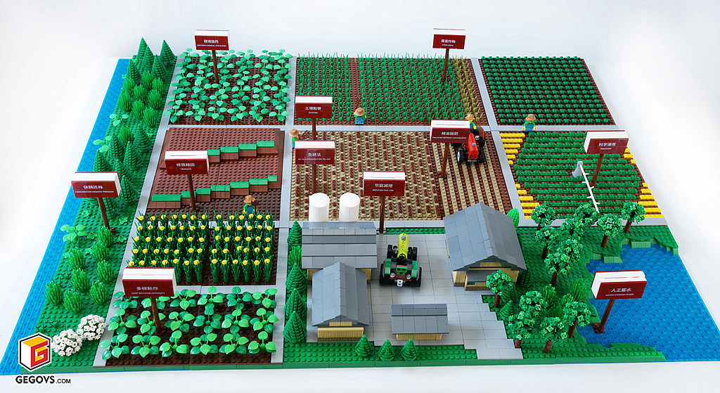 下半年乐高作品:高达、农场、水乡桥韵、城堡、萌牛等