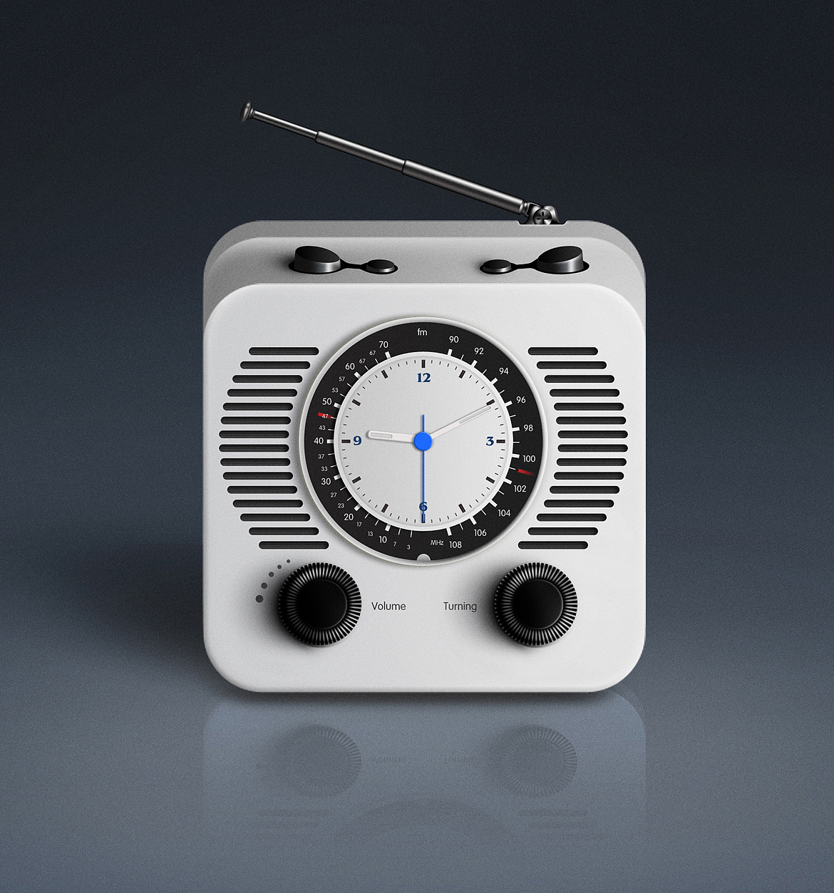 临摹站酷前辈的收音机