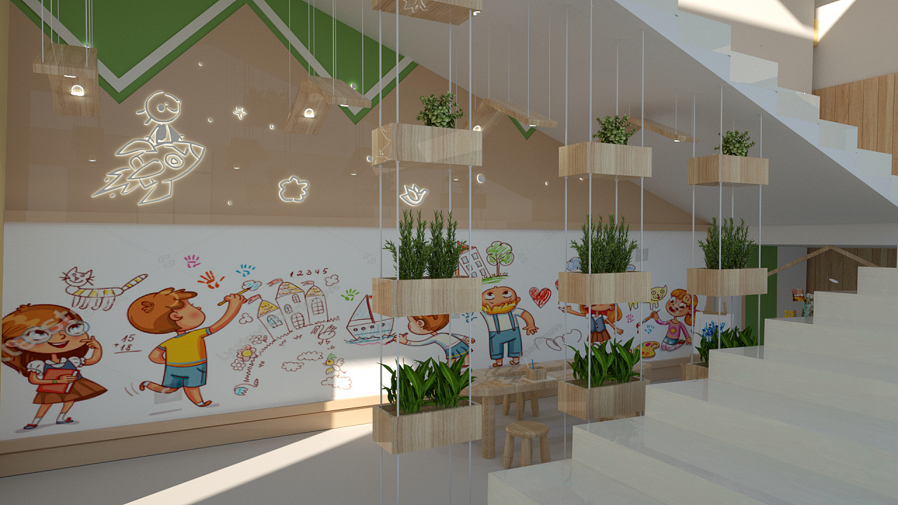 幼儿园楼道文化读书角