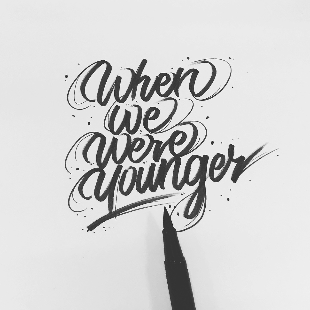 手写花体英文brushlettering字体练习合集