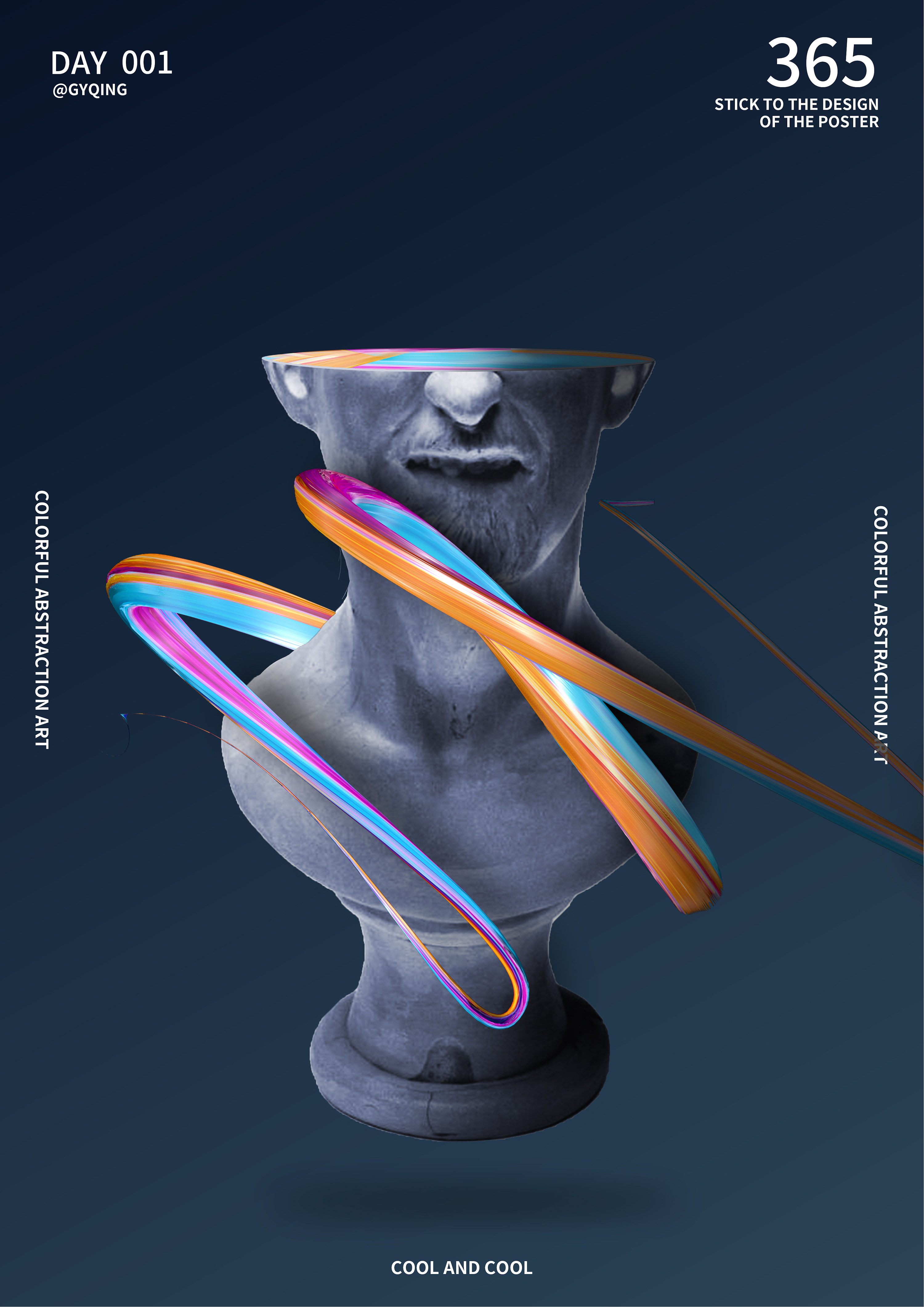 c4d抽象海报练习