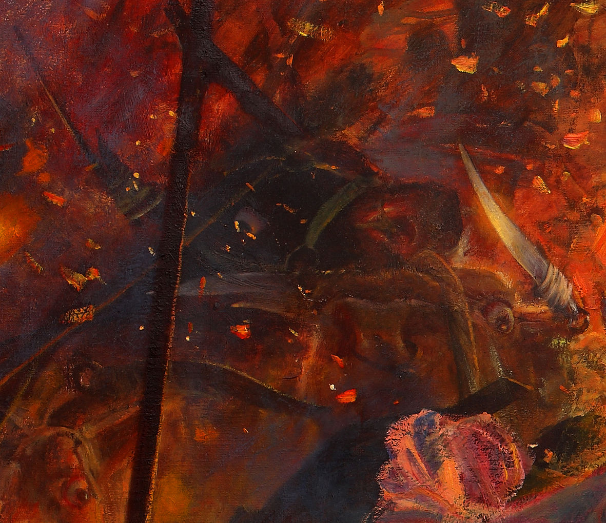 油画作品《火牛陷阵》（图ZMjAwMTIzMjI4） - 绘画 - 站酷设计师王可伟原创素材 - 站酷ZCOOL