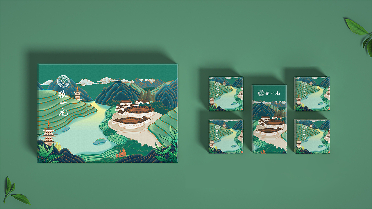 张一元-茶叶插画包装设计（图ZMjA1MzgyOTg0） - 包装 - 站酷设计师狼耕创意设计原创素材 - 站酷ZCOOL
