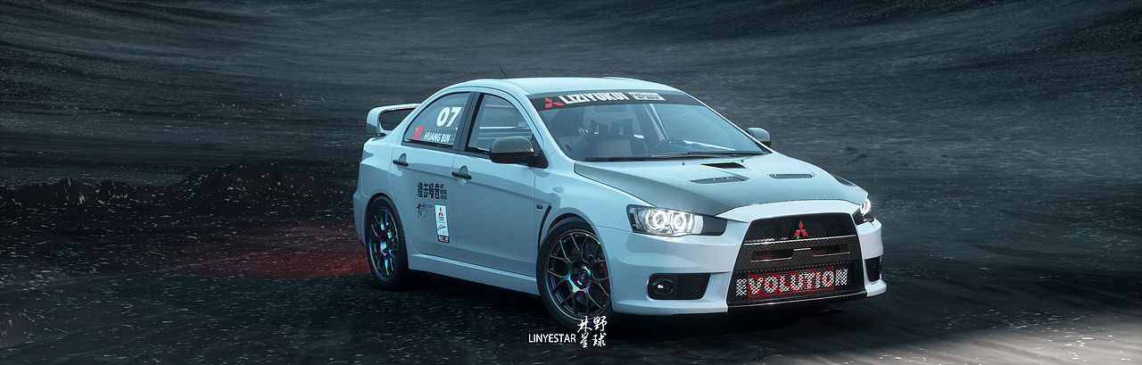 驾驶的艺术 拉力赛车渲染