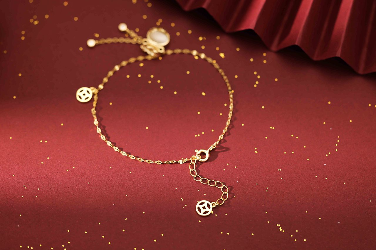 虎年饰品银饰品项链新年手链首饰拍摄电商静物产品拍照