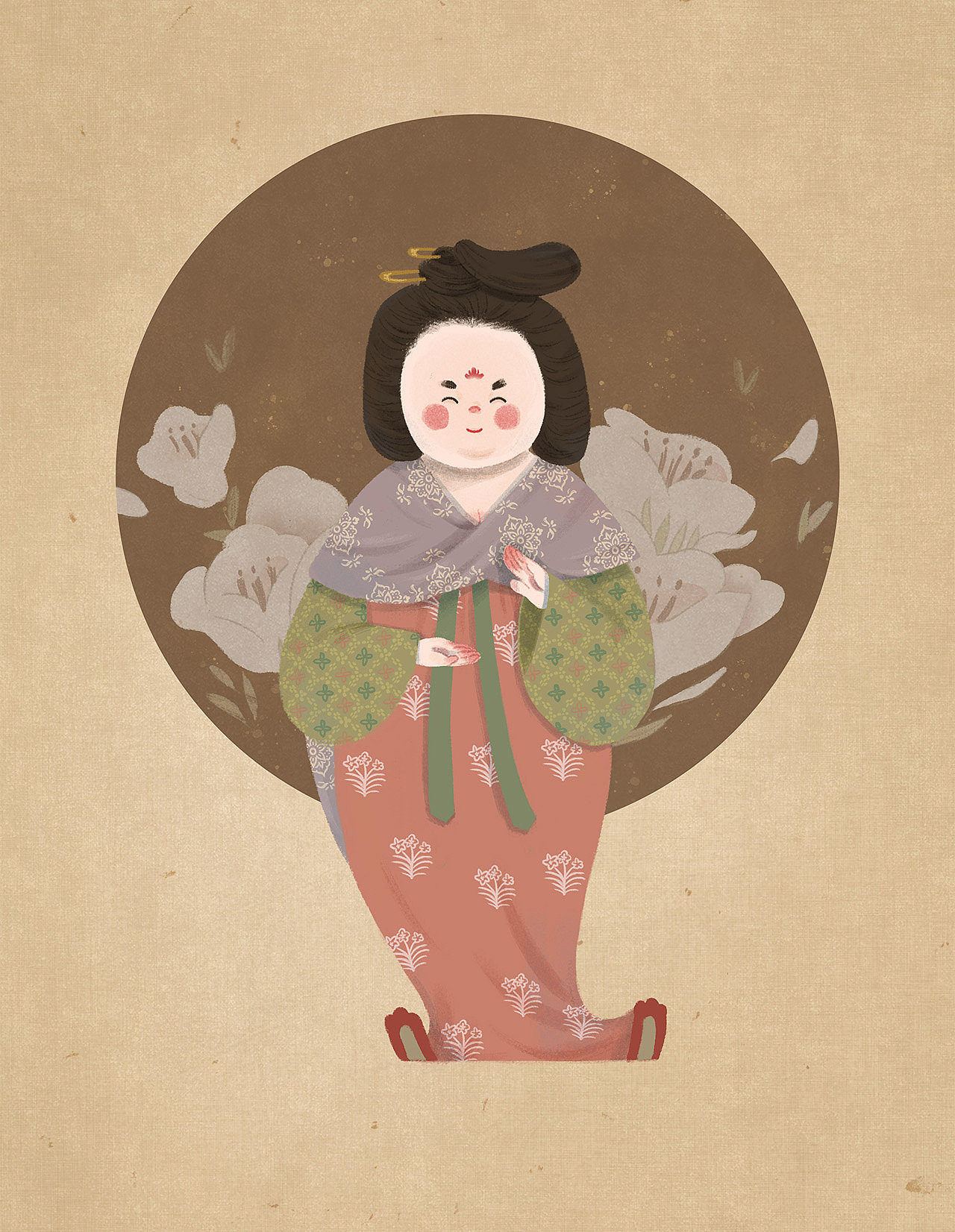 唐朝仕女图2|插画|商业插画|许小露露_原创作品-站酷zcool