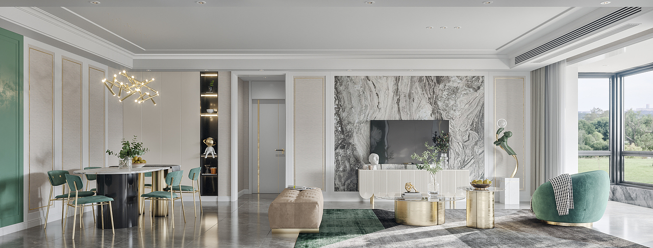 现代轻奢-美林书院（图ZMjQwMjMwMzg4） - 家装设计 - 站酷设计师白鹿丶原创素材 - 站酷ZCOOL