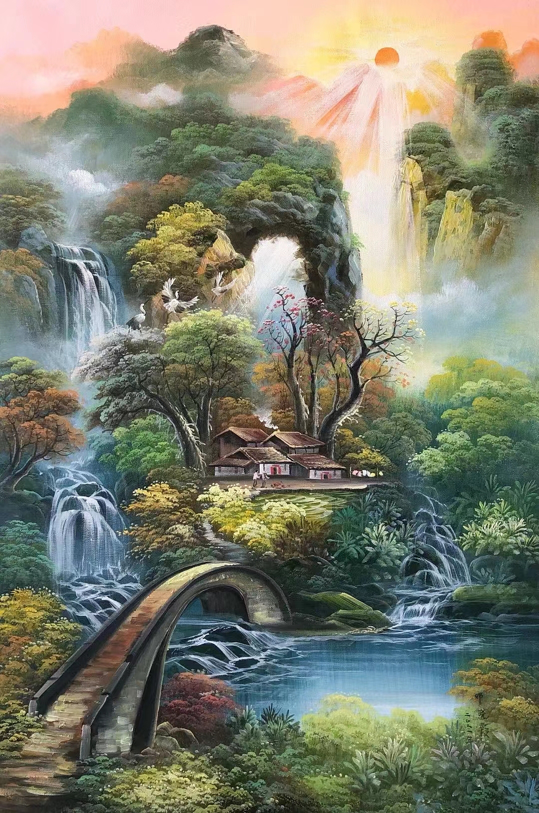 家居艺术山水油画家——邓晓霞