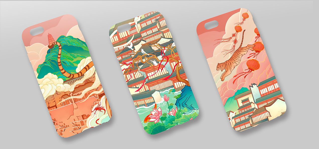 虎年賀歲，五虎迎春（圖ZMjgzMzUzNDI0） - 商業(yè)插畫 - 站酷設計師關山度月原創(chuàng)素材 - 站酷ZCOOL