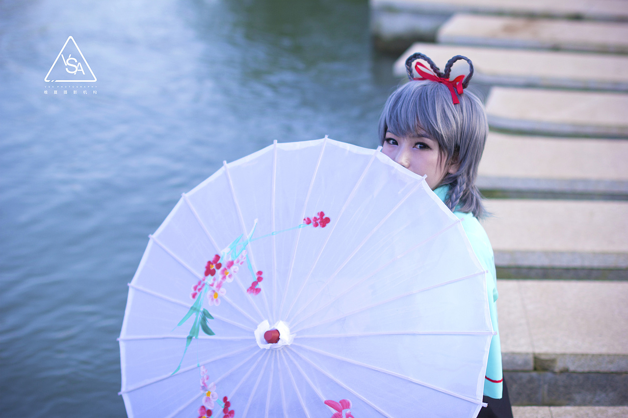 阳光,盛夏,黑猫,少女