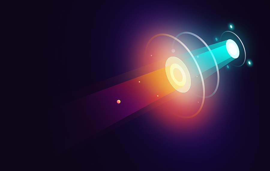 立体炫彩光照效果