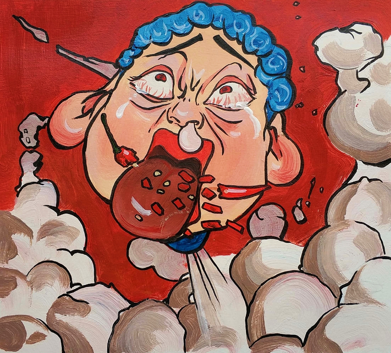 丙烯绘画,酸甜苦辣形象设计|插画|创作习作|就叫泽楷_原创作品-站酷