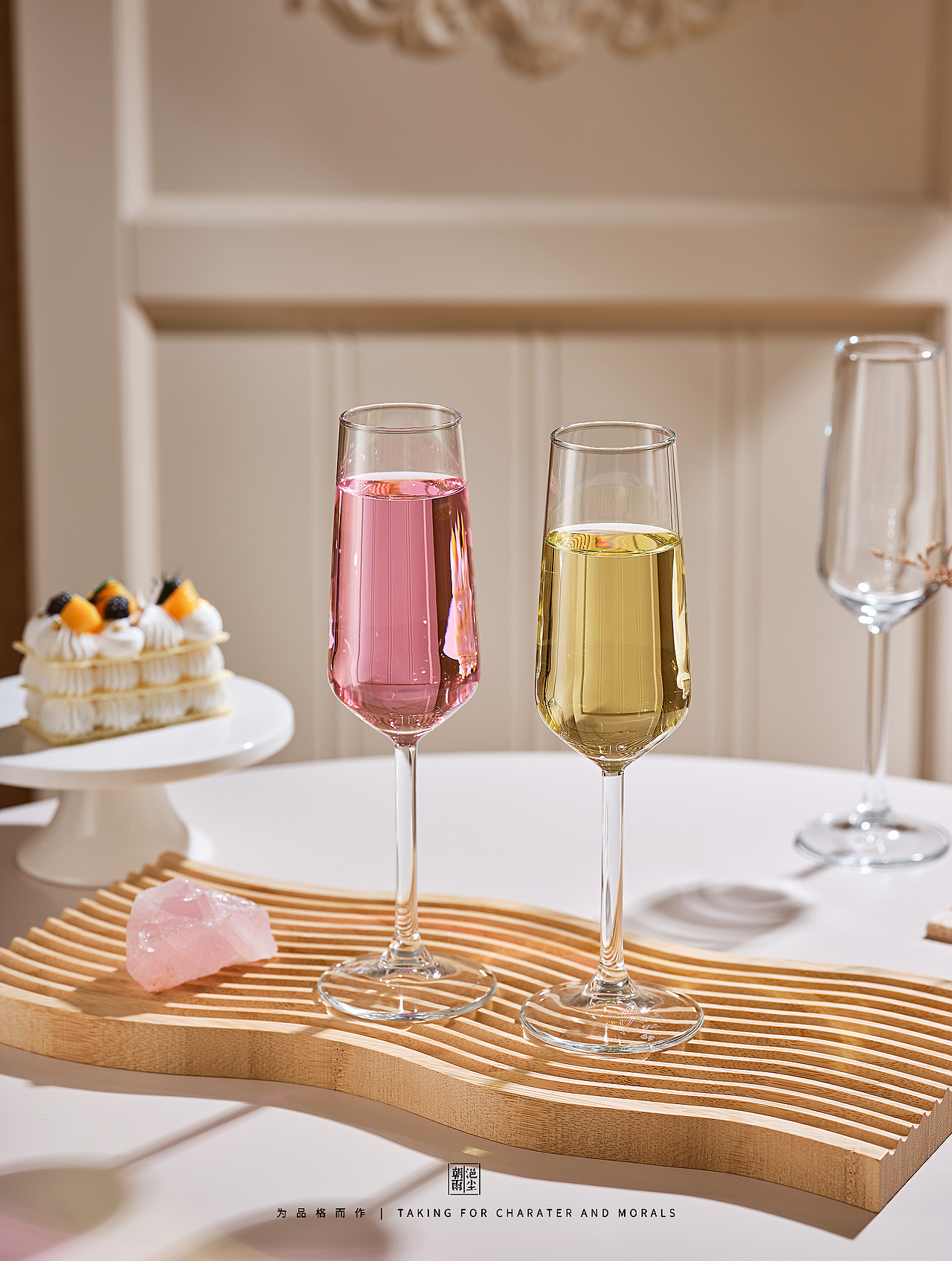 进口玻璃-优雅香槟杯拍摄