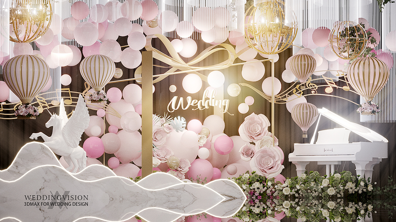 婚礼效果图（图ZMTI4NTI5MjU2） - 舞台美术 - 站酷设计师莫安安原创素材 - 站酷ZCOOL