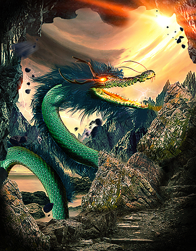 ps怒龙临摹(原作者白无常)