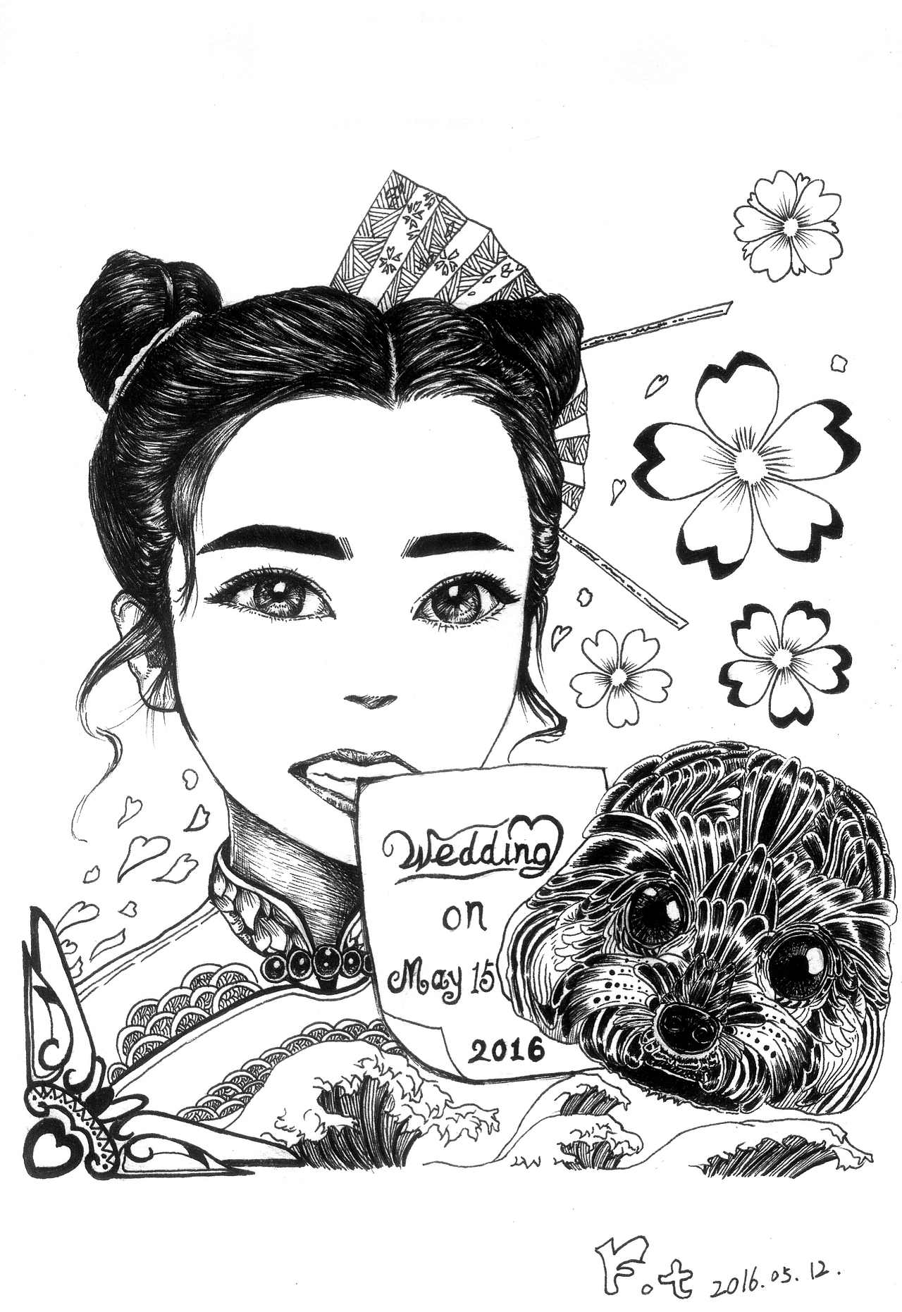 送给表妹的插画（图ZNDg3MTkyMDA=） - 创作习作 - 站酷设计师momoshouhu原创素材 - 站酷ZCOOL