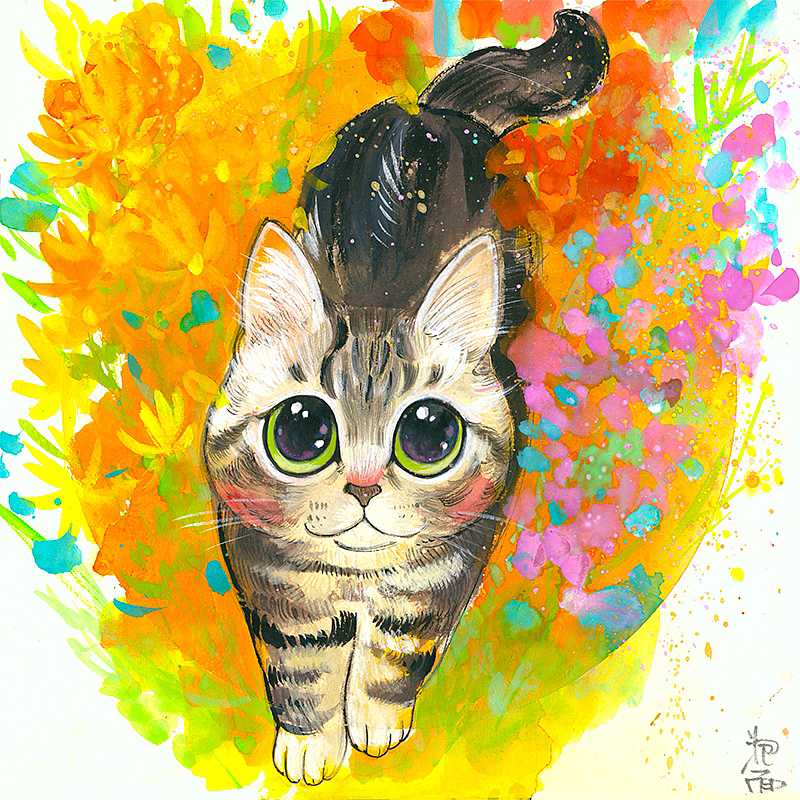 一些水彩猫猫狗狗