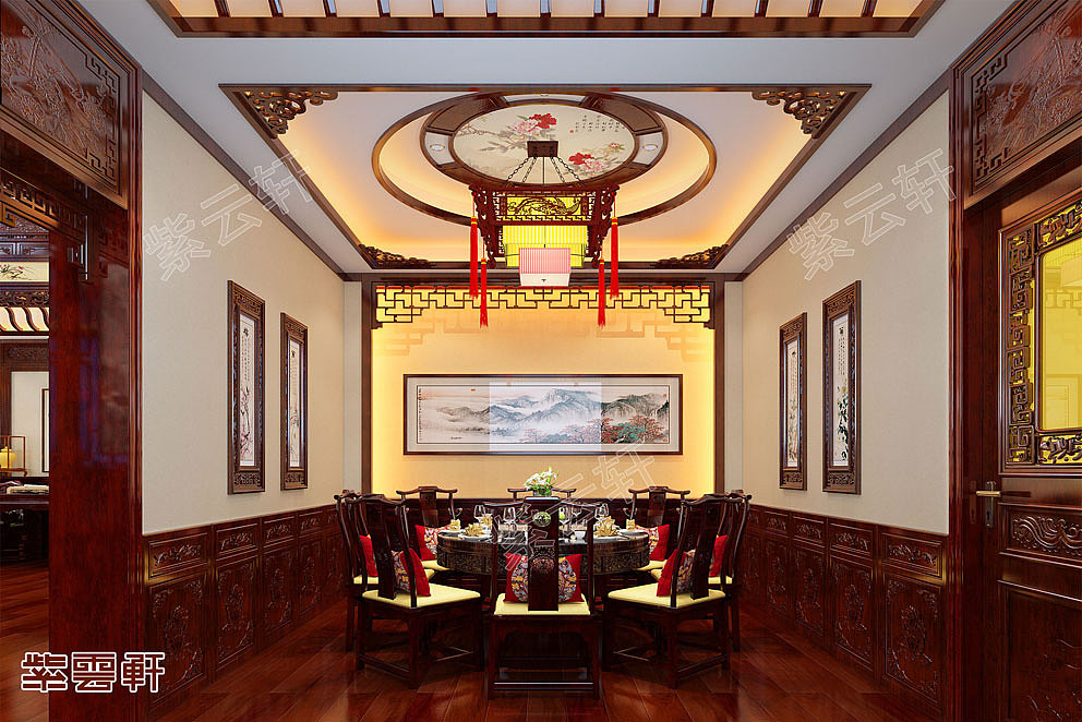 餐厅古典中式装修效果图哦 紫云轩