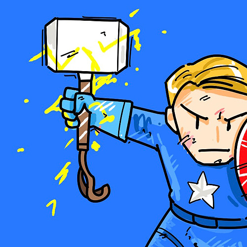 复仇者联盟4电影q版小插画