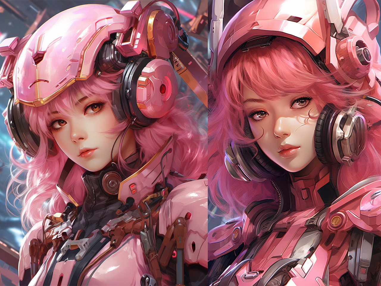 AIGC 赛博朋克丨机车女孩