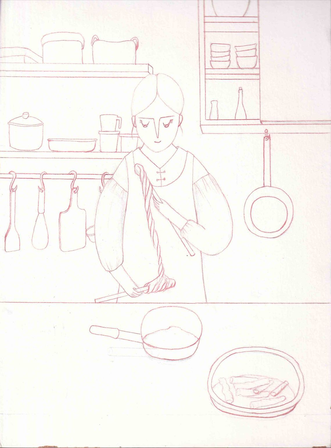 过年插画【春节童谣】“二十三;糖瓜粘”