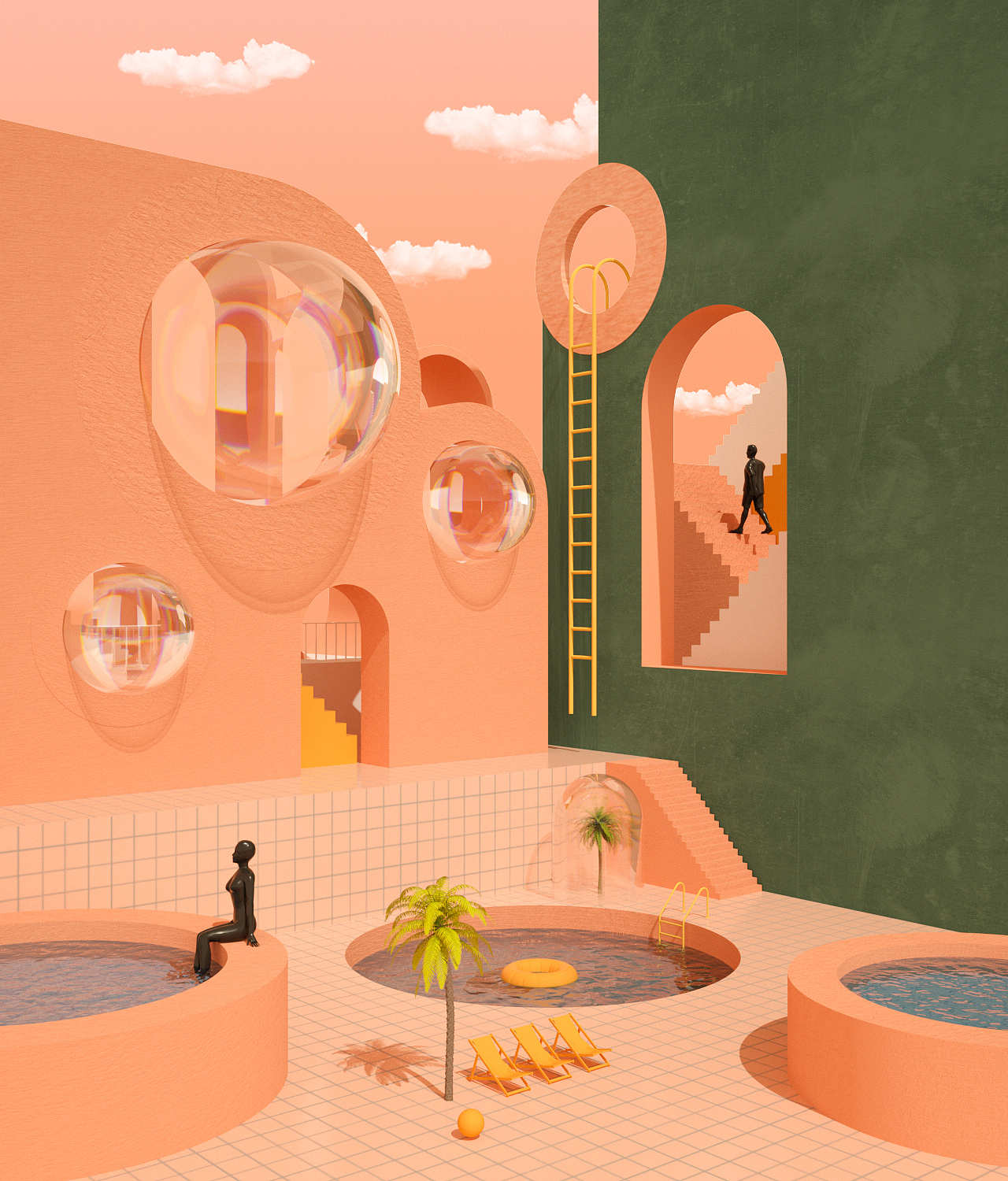 octane 渲染场景构成作品