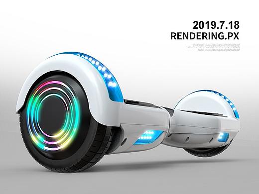 户外类平衡车产品渲染
