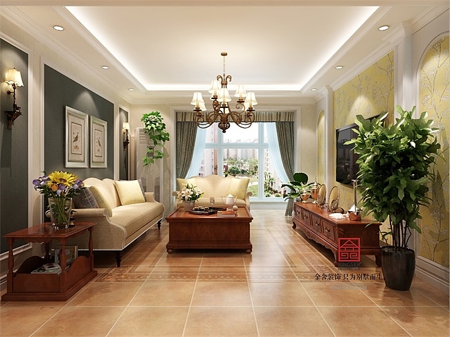 本案的设计风格为简约美式,通过对建材、家具、软装的融合设计搭配缔造出一种自在、随意的生活方式,没有太多造作的装饰和约束,不经意中成就了一种休闲式的温馨。既传承了深厚文化底蕴的贵族气息,同时融入了自由不羁的情感调。美式风格是时下较为流行的一种居家风格,它的温馨随意以及复古之美感颇受青睐。
客厅整体温馨的感觉,自然的大地色系,没有刻意地去装饰,醇厚精致的实木家具悄无声息的提升了氛围的品质,置身其中,闭目间仿佛能闻到那午后暖阳下的摩卡醇香,以及那些人,那些事,那些快乐的旧时光...