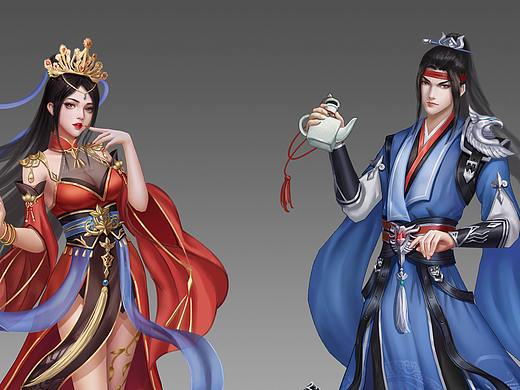 红蓝CP（个人主页-ZNTc3MTQ0OTY=） - 创作习作 - 站酷设计师慕清欢原创素材 - 站酷ZCOOL