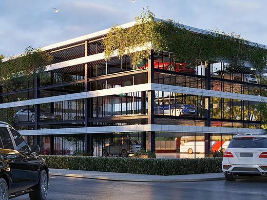 立体停车场渲染表现（个人主页-ZNTAxNDQ4ODg=） - 建筑/空间 - 站酷设计师YvTree原创素材 - 站酷ZCOOL