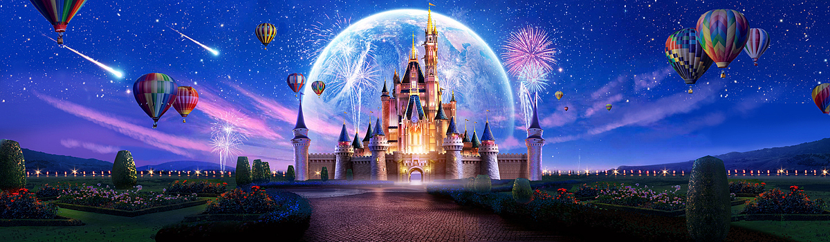 《迪士尼城堡》matte painting数字绘景动画