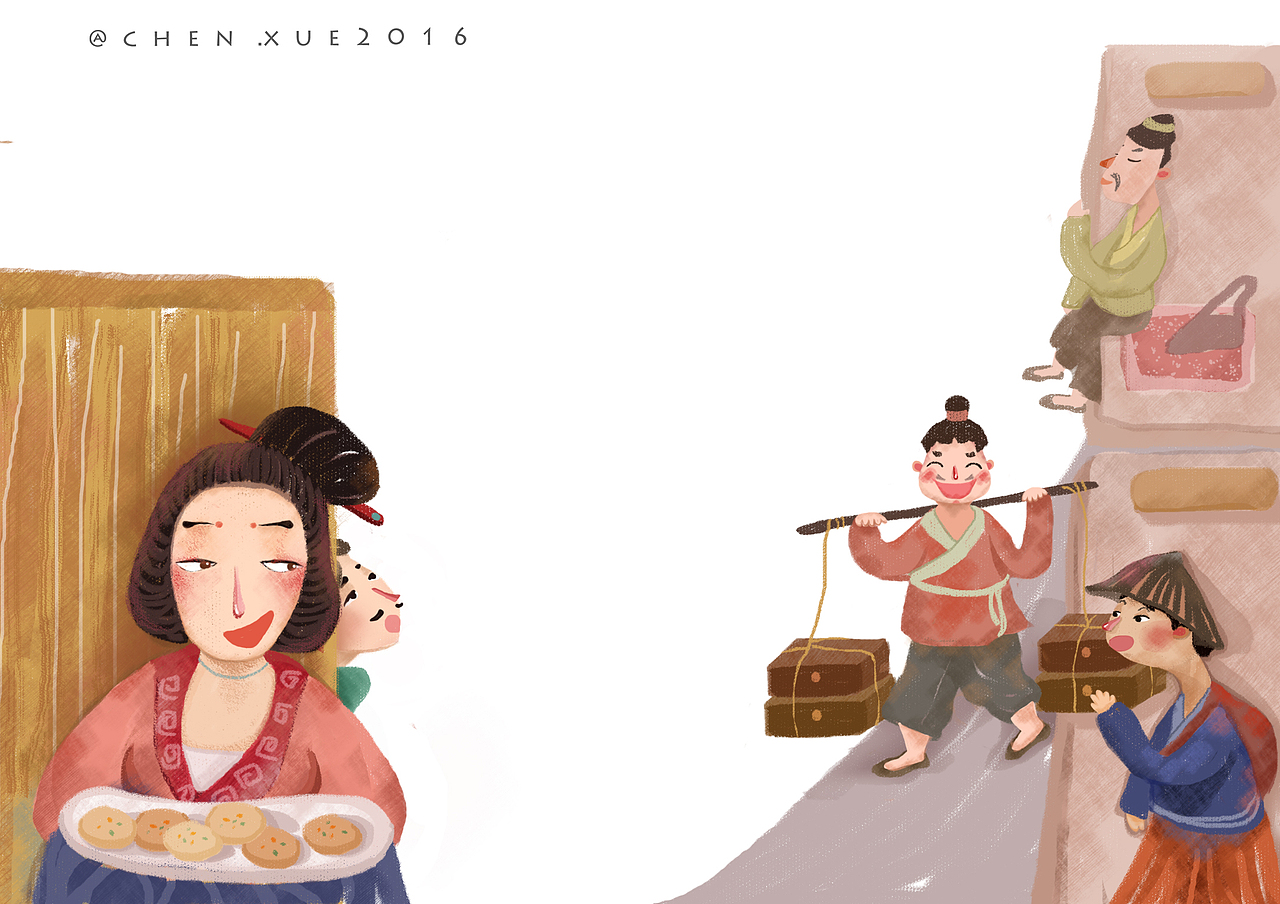 板桥三娘插图（图ZNjc5MTk3MjQ=） - 商业插画 - 站酷设计师chenxue0816原创素材 - 站酷ZCOOL