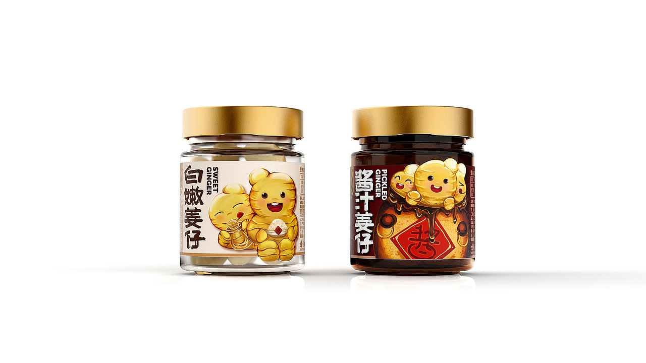 馒兔郎即食姜仔系列 新春版（图ZMjQ3ODg1MTcy） - 包装 - 站酷设计师袁嘉智JZyuan原创素材 - 站酷ZCOOL