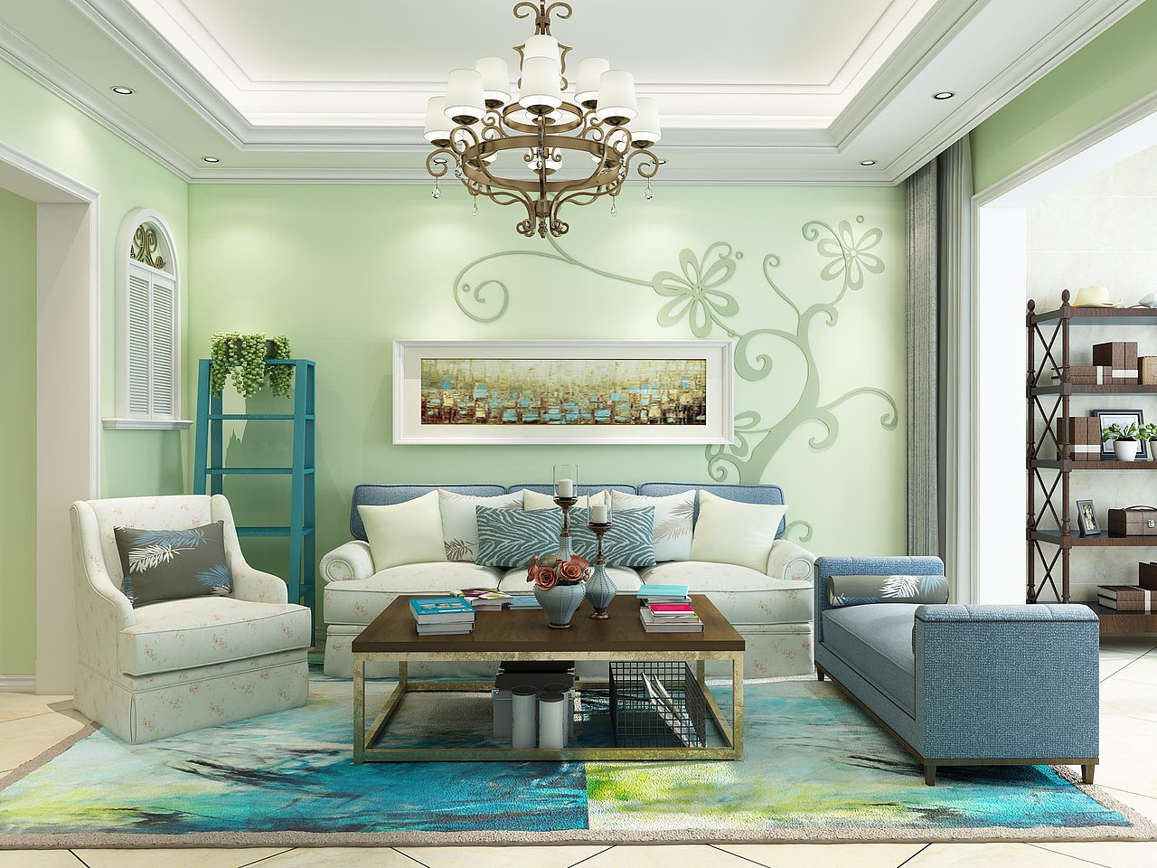 地中海 田园风格家装（图ZMTUyODUyNzEy） - 家装设计 - 站酷设计师张美丽效果图原创素材 - 站酷ZCOOL