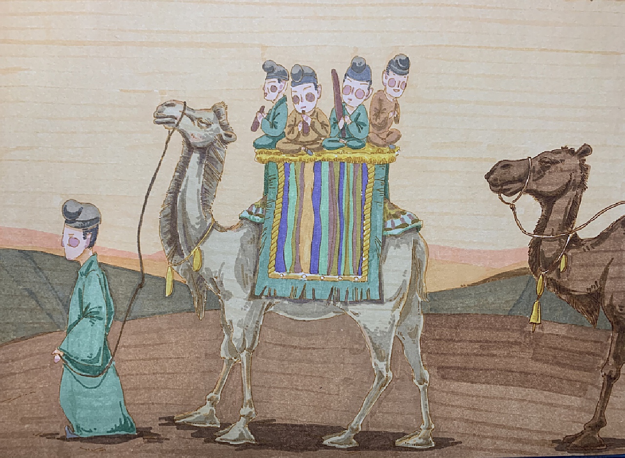 骆驼的简笔画图片大全 骆驼的简笔画图片大全大图 - 水彩迷