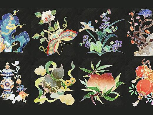 传统物件插画