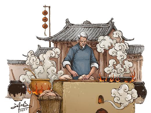鲁味斋包装插画
