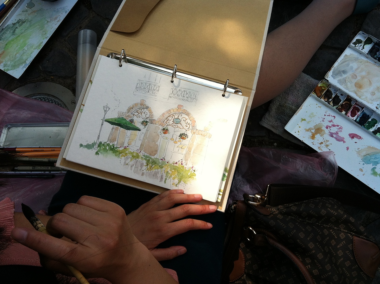 第1期手绘水彩风景周末班作品