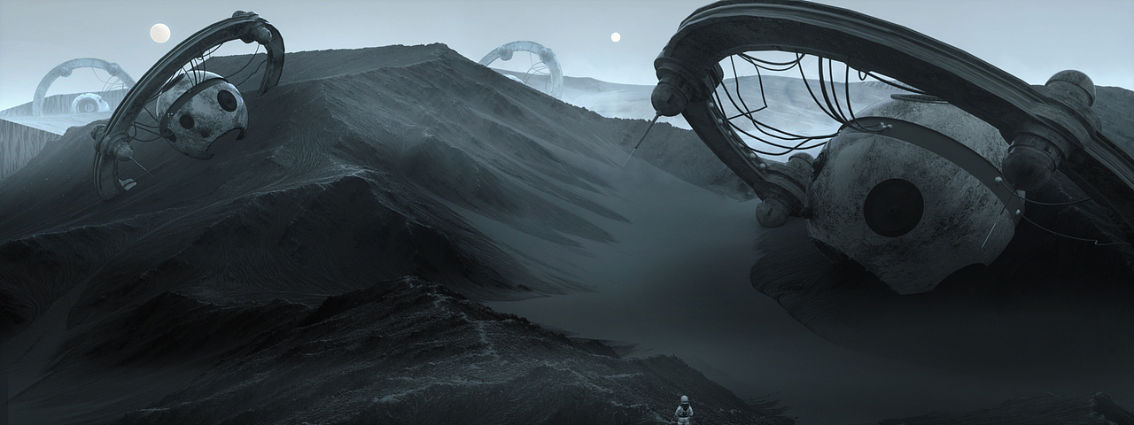 太空人--出自 BEHANCE No signal by Friendly Robot（图ZMTEzNDU4MDA4） - 场景 - 站酷设计师抱头鼠窜的YTX原创素材 - 站酷ZCOOL