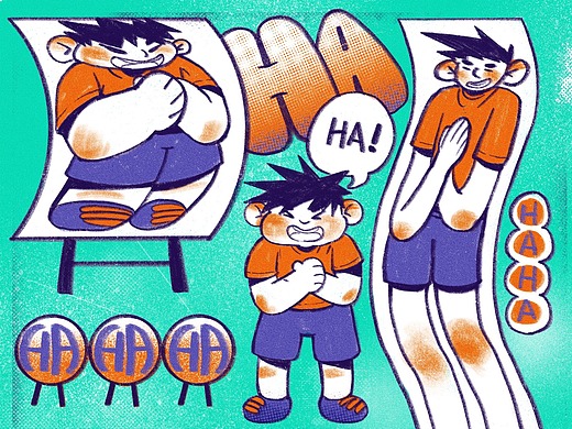 插画练习|哈哈镜